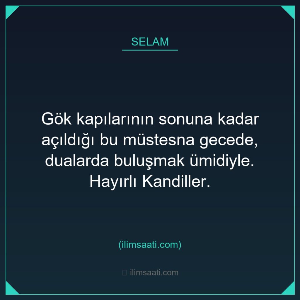 Miraç Kandili Paylaşım Kartı 2