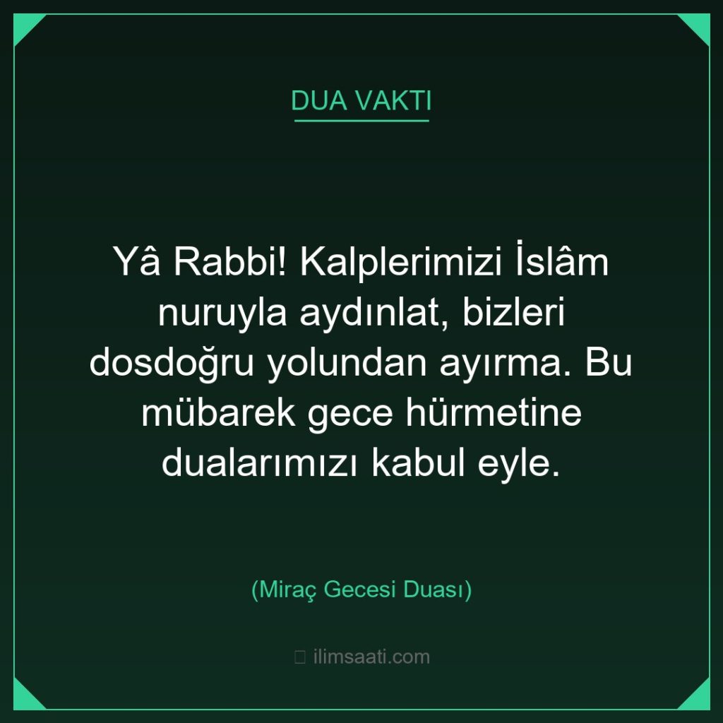 Miraç Kandili Paylaşım Kartı 7